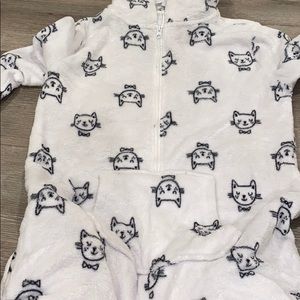 adult White cat Onsie